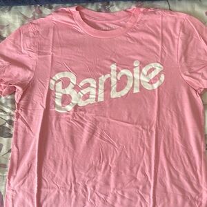 Barbie Pink and White Womens Tee